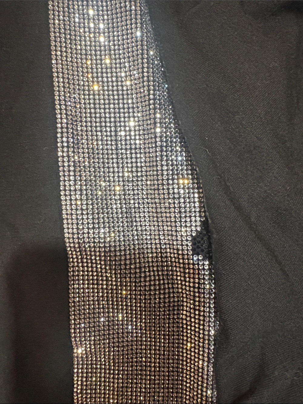 Karl Lagerfeld Black Tee with Silver Rhinestone Graphic Panel - Picture 5 of 7